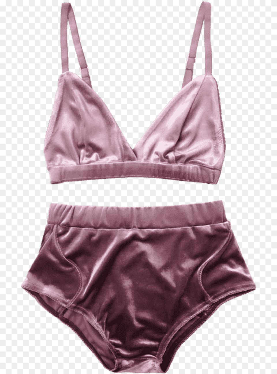 Report Abuse Velvet Underwear And Bra Set, Clothing, Lingerie, Accessories, Bag Png Image