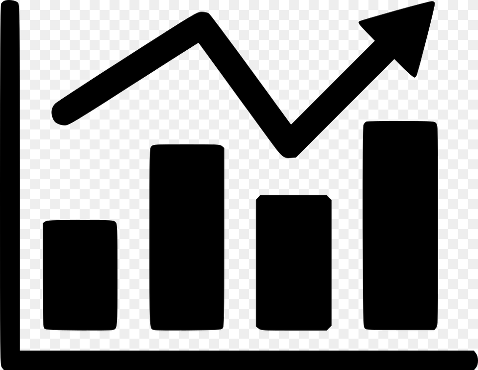 Report Arrow Chart Business Data Graph Icon, Stencil, Symbol Free Png