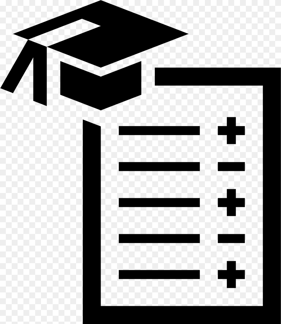 Report Card Icon, Gray Free Png