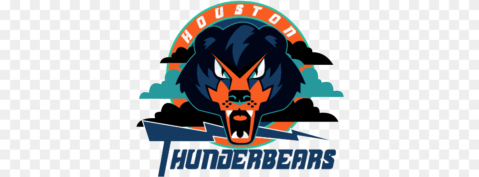 Report Houston Thunderbears T Shirt, Logo, Baby, Person, Emblem Png Image
