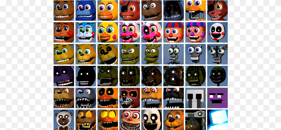 Report Rss Fnaf World Fnaf World Party, Art, Collage, Face, Head Free Png Download