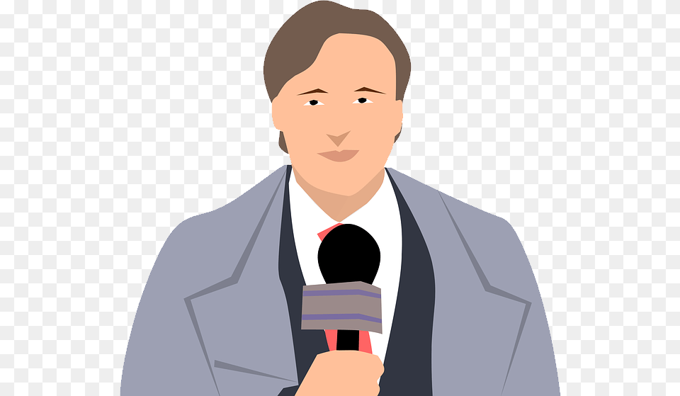 Reporter, Man, Male, Microphone, Electrical Device Free Png