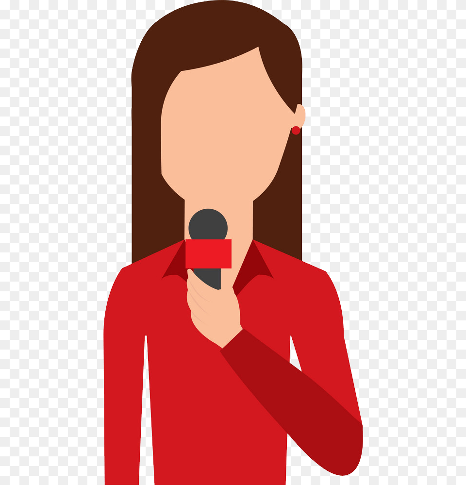 Reporter, Microphone, Neck, Head, Face Free Png
