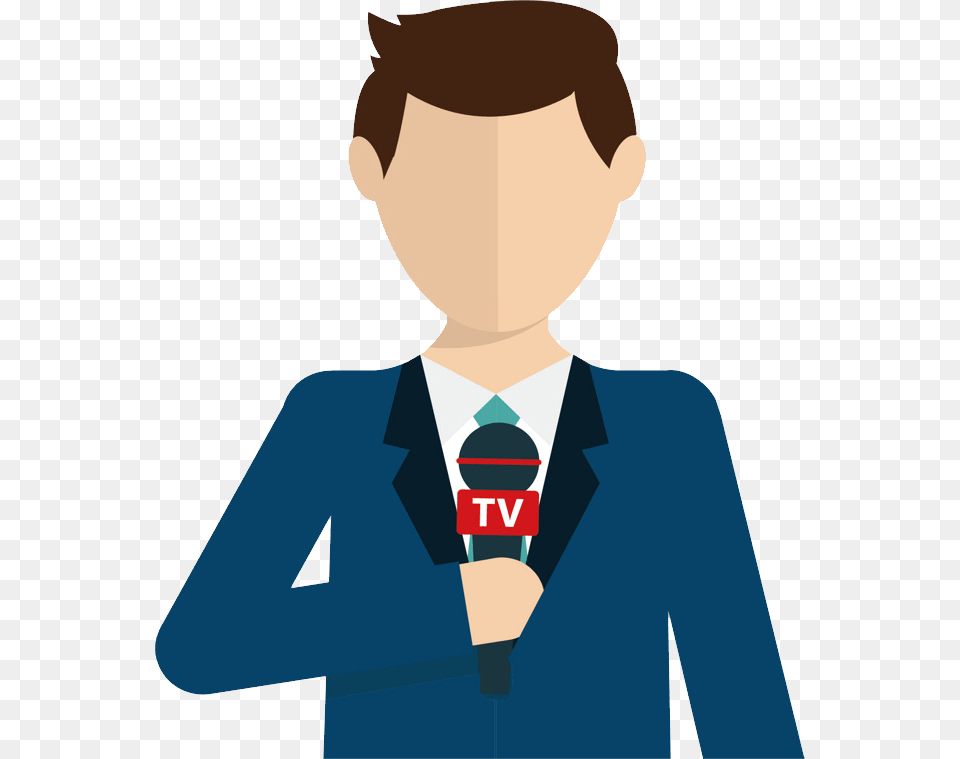 Reporter, Accessories, Microphone, Tie, Formal Wear Png Image