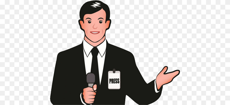 Reporter, Suit, Clothing, Microphone, Electrical Device Free Transparent Png