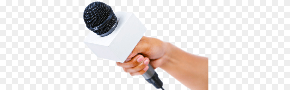 Reporter Reporter Microphone Logo Transparent Reporter Microphone Transparent, Electrical Device, Body Part, Hand, Person Png Image