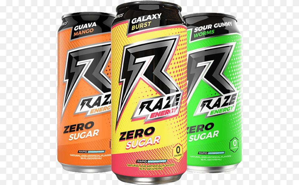 Repp Sports Raze Energy Drinks Raze Energy Drink, Can, Tin Png