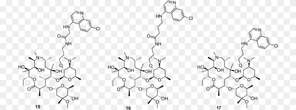 Representatives Of C 339 Azalide Chloroquinoline Hybrid, Gray Free Png Download