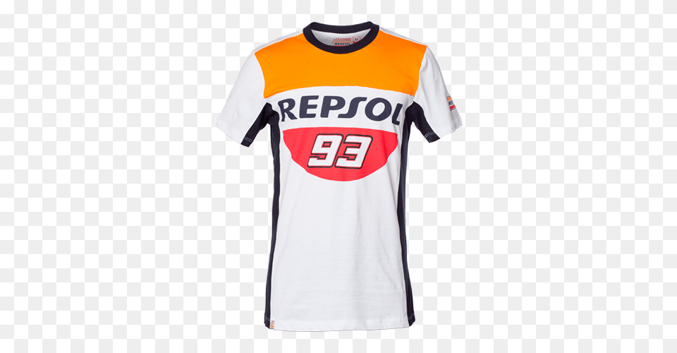 Repsol White T Shirt, Clothing, T-shirt, Jersey Free Transparent Png