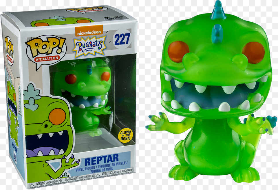 Reptar Glow In The Dark Us Exclusive Pop Vinyl Figure Reptar Glow In The Dark Pop, Toy, Food, Sweets Free Png