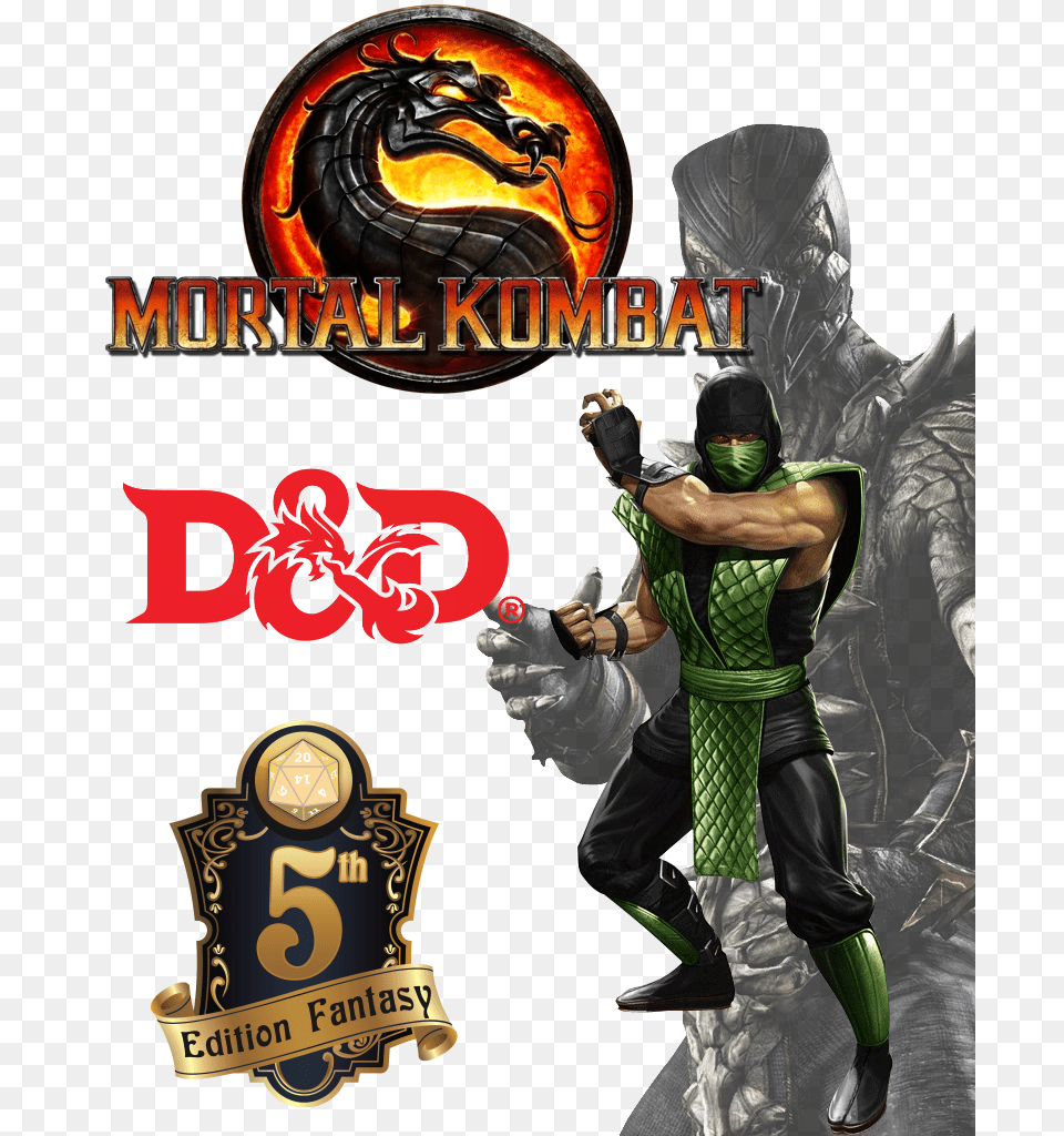 Reptile Mortal Kombat Logo, Adult, Male, Man, Person Free Png