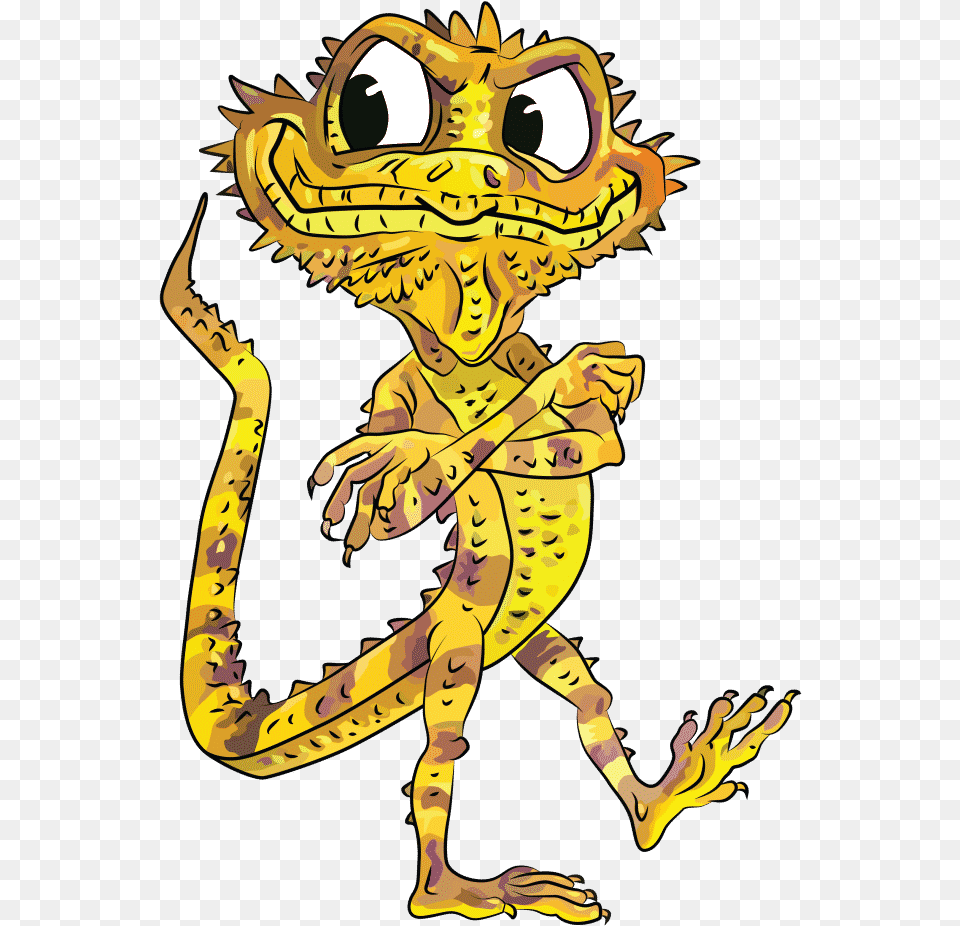 Reptilias Cartoon Bearded Dragon, Baby, Person Free Png Download