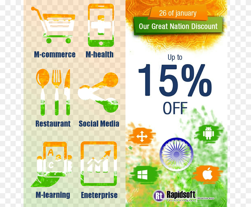 Republic Day Offers For Restaurant, Advertisement, Poster, Cutlery Png Image