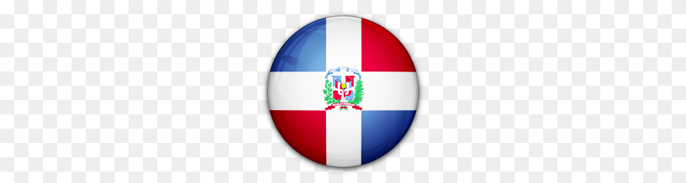 Republic Dominican Flag Of Icon, Logo, Ball, Football, Soccer Free Png Download