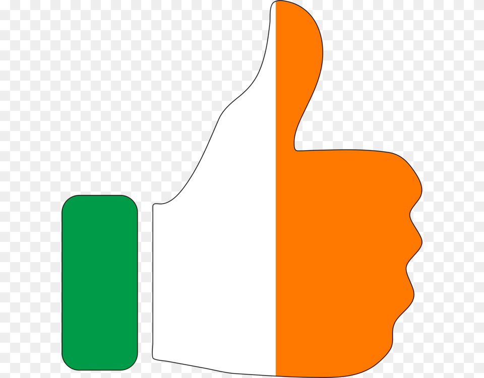 Republic Of Ireland Flag Of Ireland Thumb Signal Irish Free, Person, Hand, Body Part, Clothing Png Image