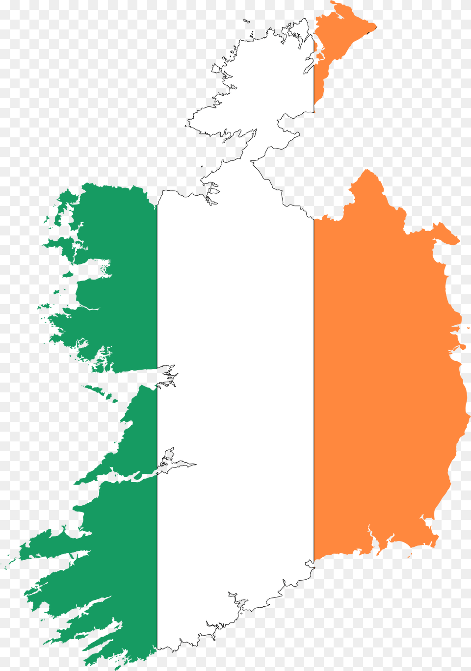 Republic Of Ireland Map Flag Icons, Water, Sea, Nature, Outdoors Png