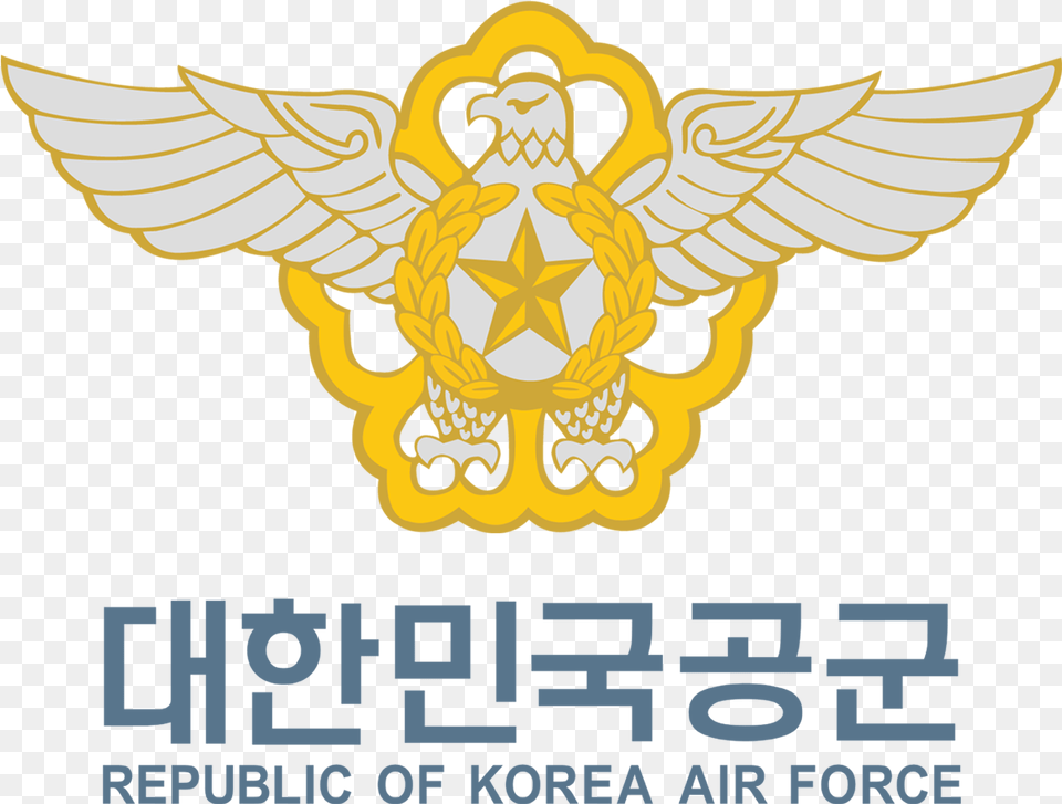 Republic Of Korea Air Force Emblem Republic Of Korea Air Force Logo, Badge, Symbol, Animal, Dinosaur Free Png Download