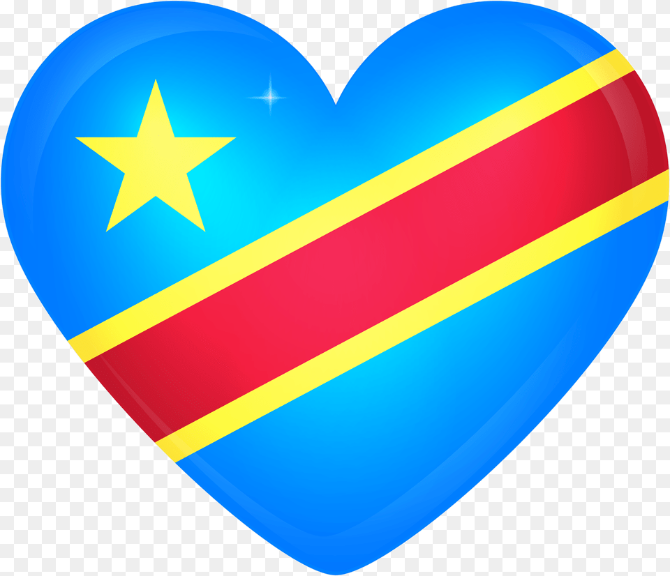 Republic Of The Congo Flag Old, Heart Png Image