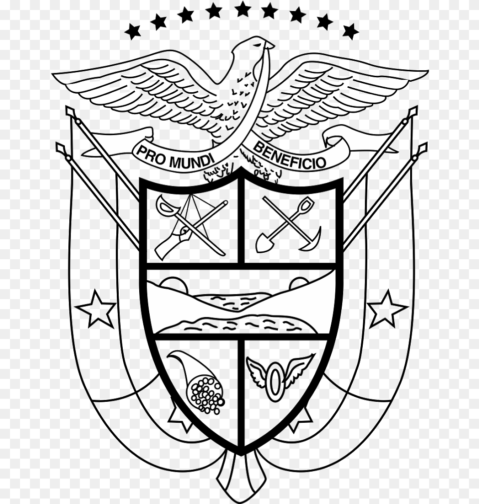 Republica De Panama Escudo Logo Vector Escudo De Panama Dibujo, Stencil, Person, Man, Male Free Transparent Png
