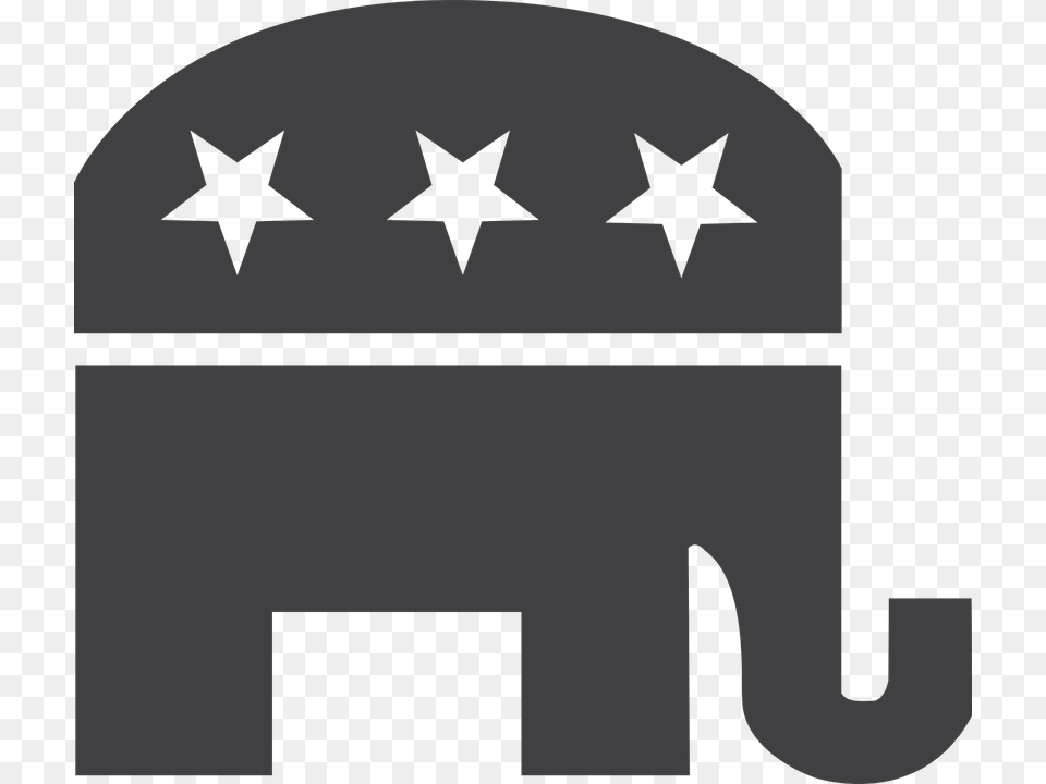 Republican Black And White, Stencil, Star Symbol, Symbol, Logo Free Png