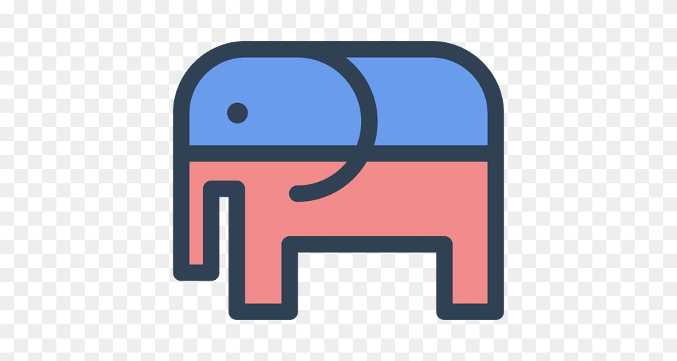 Republican Elephant, Bus Stop, Outdoors, Sticker Png