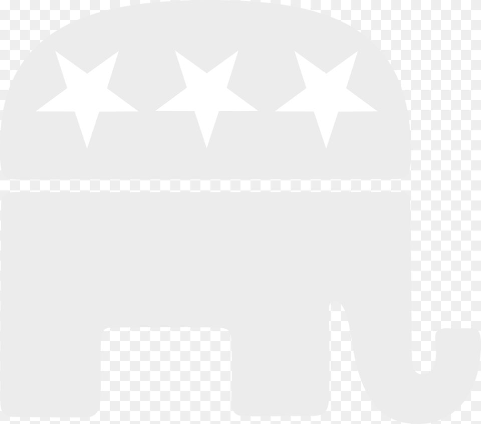Republican Elephant Light Grey White Republican Elephant, Stencil Png Image