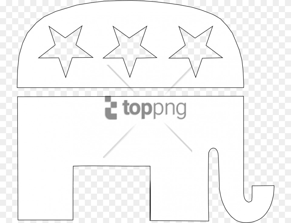 Republican Party Image With Transparent Republican Party Black And White, Star Symbol, Symbol Free Png