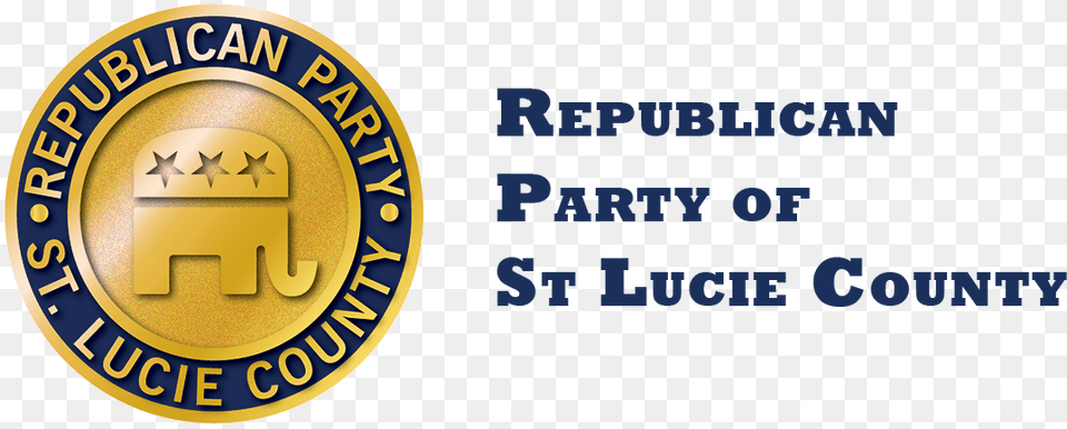 Republican Party Of St Lucie County Bem Fe Um, Logo, Gold, Badge, Symbol Free Transparent Png