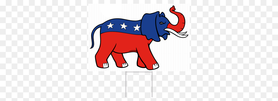 Republican Yard Sign, Animal, Elephant, Mammal, Wildlife Png Image