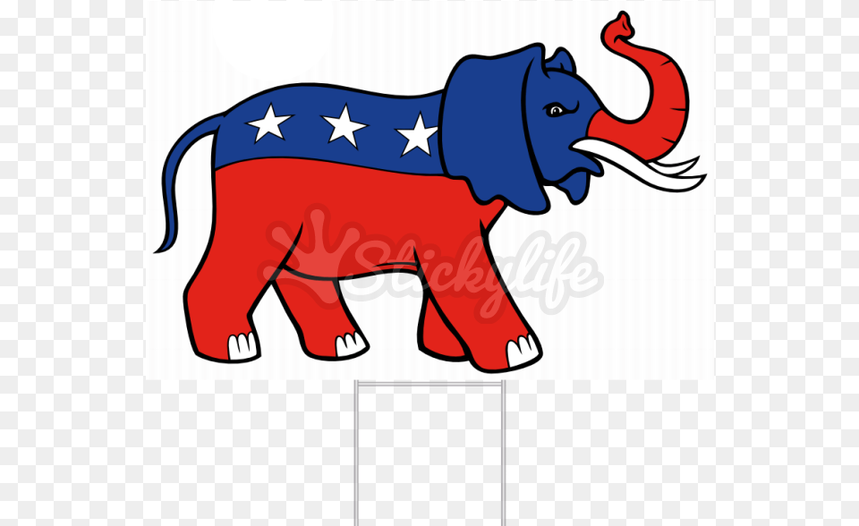 Republican Yard Sign Lawn Sign, Animal, Elephant, Mammal, Wildlife Free Transparent Png