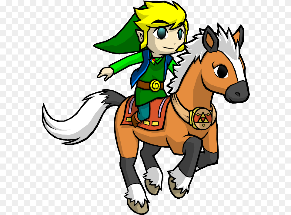 Request Epona And Link Toon Link And Epona, Book, Comics, Publication, Baby Free Png Download