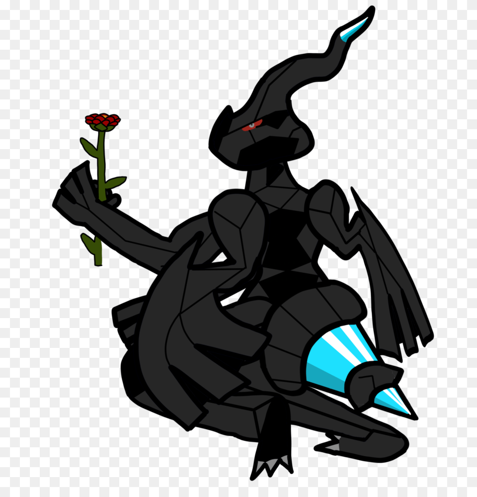 Request From Zekrom Holding A Rose, Person Free Transparent Png