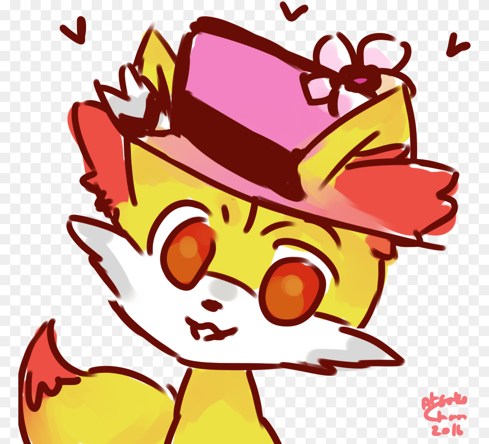 Request Kawaii Fennekin With A Hat Cartoon, Dynamite, Weapon, Performer, Person Free Png