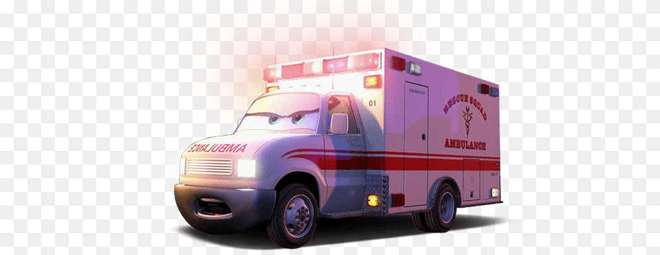 Rescue Squad Ambulance Disney Pixar Cars Ambulance, Transportation, Van, Vehicle, Moving Van Png Image