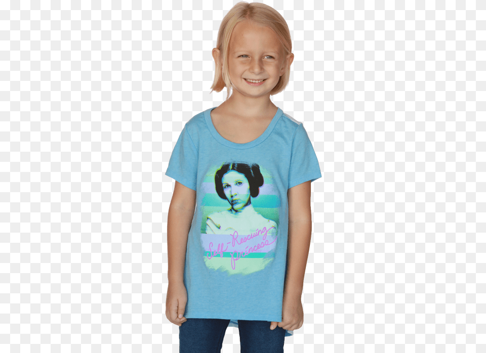 Rescuing Princess Leia Is Featured On This Bold New Girl, Clothing, T-shirt, Child, Female Png Image