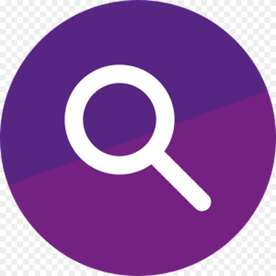 Research Power Symbol, Purple, Disk, Magnifying Free Png
