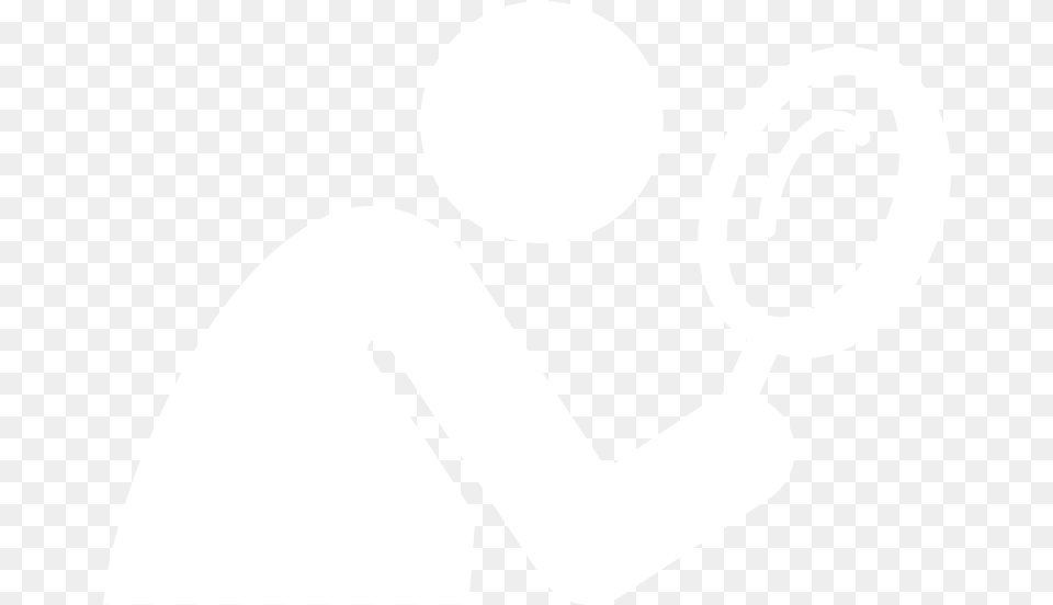 Research White Icon, Magnifying, Stencil, Smoke Pipe Png