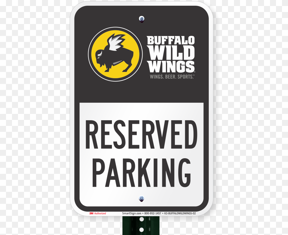 Reserved Parking Sign Buffalo Wild Wings Parking Sign, Symbol, Electronics, Mobile Phone, Phone Free Png Download