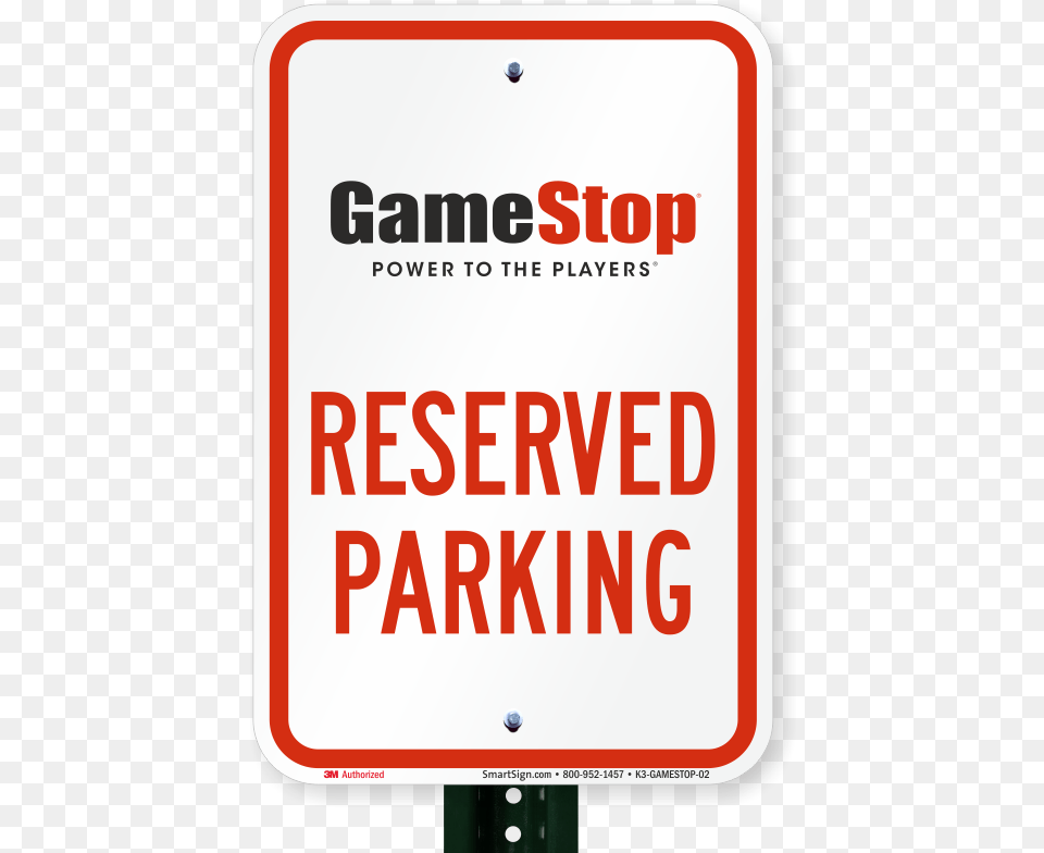 Reserved Parking Sign Gamestop Hotel Parking Signage, Symbol, Bus Stop, Outdoors, Road Sign Free Png