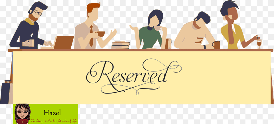 Reserved Table Cartoon, Person, People, Adult, Man Free Png