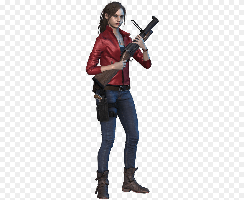 Resident Evil 2, Clothing, Coat, Weapon, Firearm Free Png