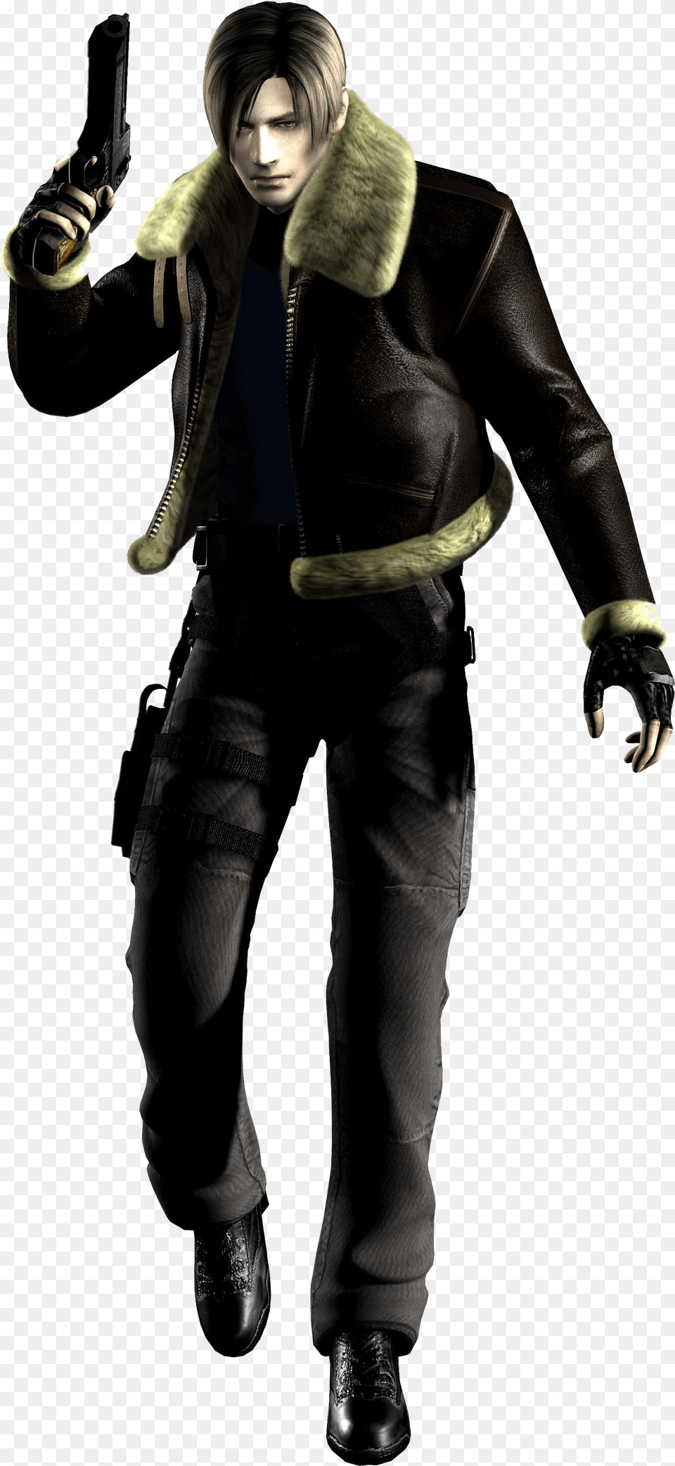 Resident Evil 4 Beta Leon Resident Evil 4 Beta Leon, Clothing, Coat, Firearm, Gun Png