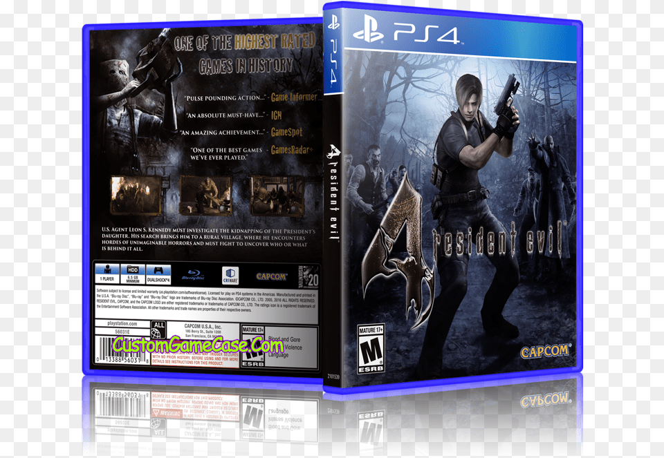 Resident Evil 4 Ps4 Cover, Advertisement, Poster, Adult, Person Png