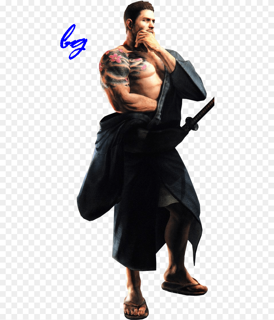 Resident Evil 6 Sexy Chris Redfield Download Chris Redfield Samurai Outfit, Person, Tattoo, Skin, Adult Free Png