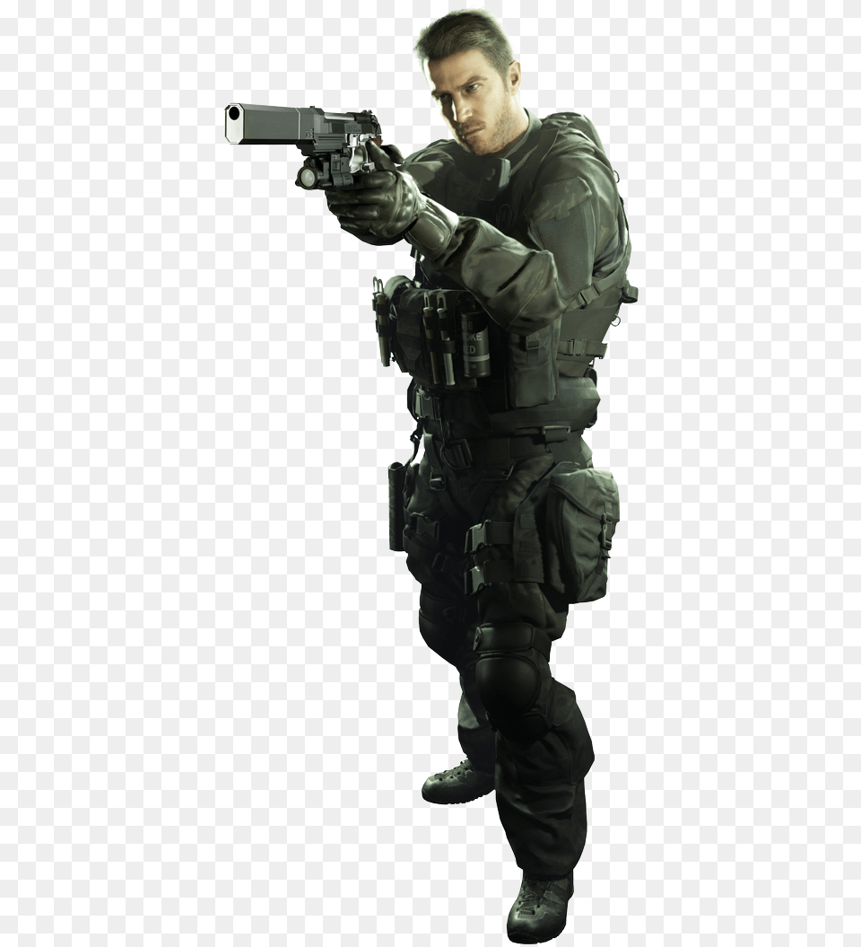 Resident Evil 7 Chris Redfield Ultra Hd Render Resident Evil 7 Chris Redfield, Firearm, Gun, Handgun, Weapon Free Png Download