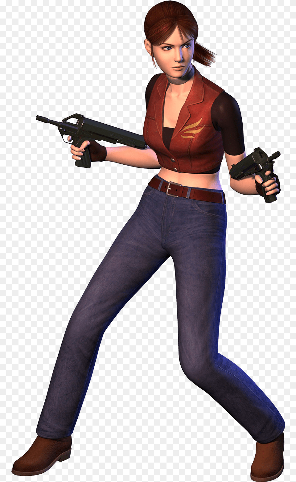Resident Evil Pt Br Claire Resident Evil Code Veronica, Handgun, Clothing, Weapon, Firearm Png
