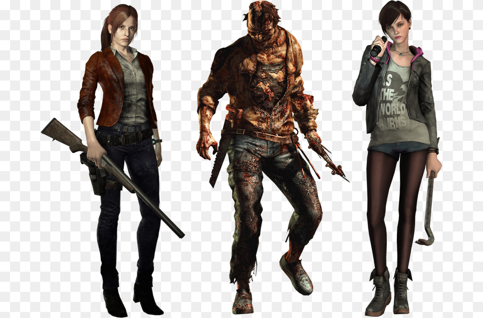 Resident Evil Revelations 2 Protagonistas Resident Evil Revelations 2 Moria, Clothing, Coat, Pants, Jacket Free Png Download