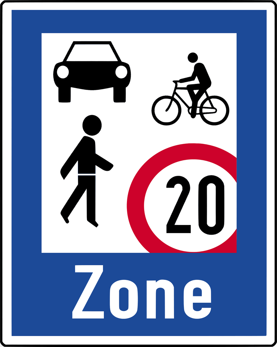 Residential Area Living Street Sign In Austria Clipart, Symbol, Adult, Vehicle, Transportation Png