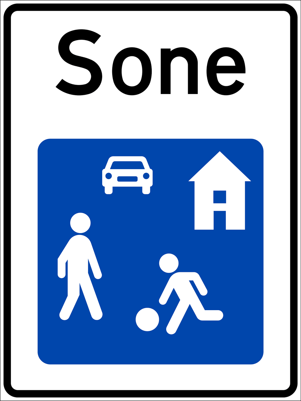 Residential Area Living Street Sign In Norway Clipart, Symbol, Road Sign, Car, Transportation Free Png Download