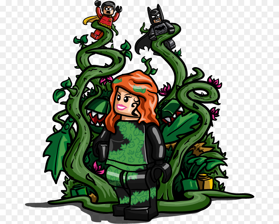 Residual Effects Thehappysorceress Batman Poison Ivy Lego, Elf, Art, Graphics, Green Free Png Download